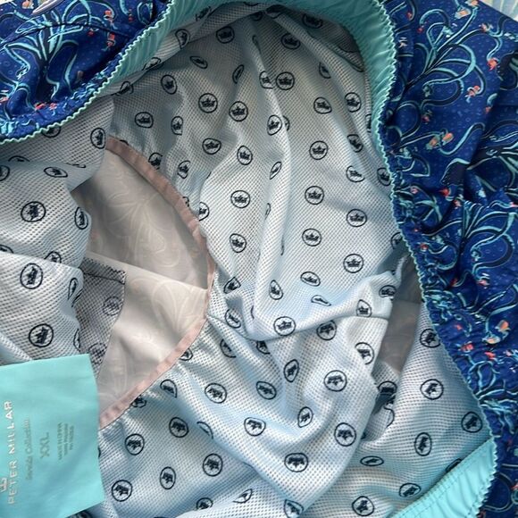 Peter Millar Seaside Collection Blue Octopus Swim Trunks - XXL - Picture 6 of 8